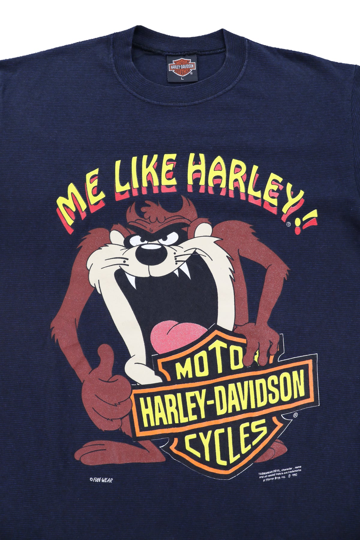 1994 Harley Davidson x Looney Tunes "Me Like Harley!" Taz Graphic Tee
