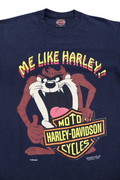 1994 Harley Davidson x Looney Tunes "Me Like Harley!" Taz Graphic Tee