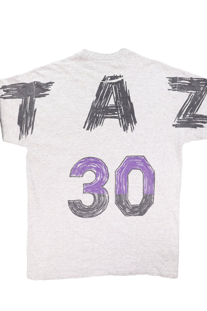 1995 Looney Tunes "Go Long" Taz Football Tee