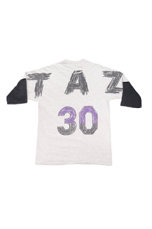 1995 Looney Tunes "Go Long" Taz Football Tee