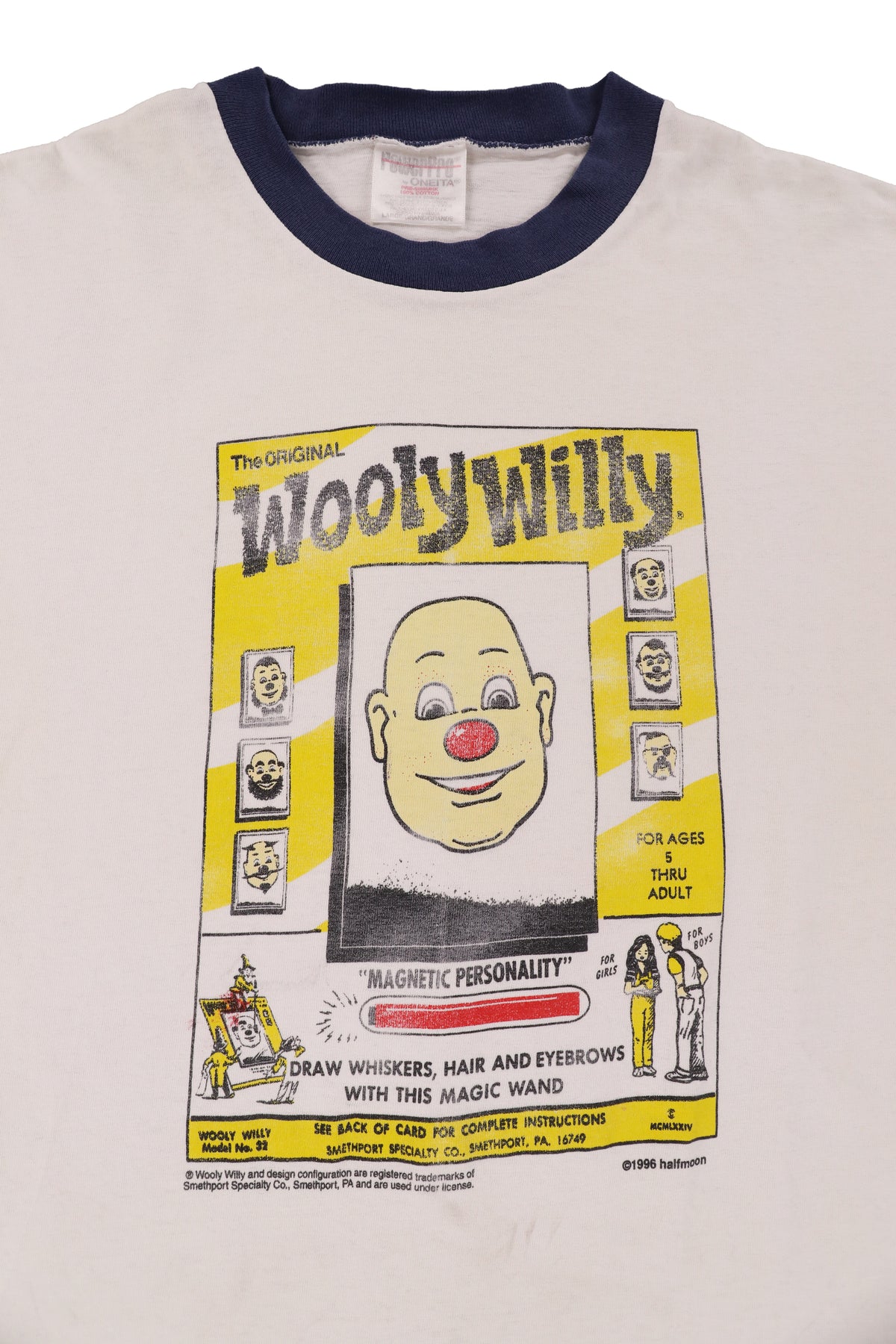 1996 Wooly Willy Toy Promo Ringer Tee
