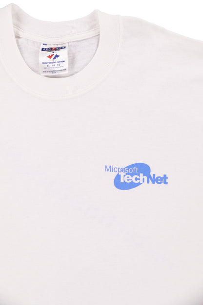 Vintage Microsoft TechNet White Promo Tee