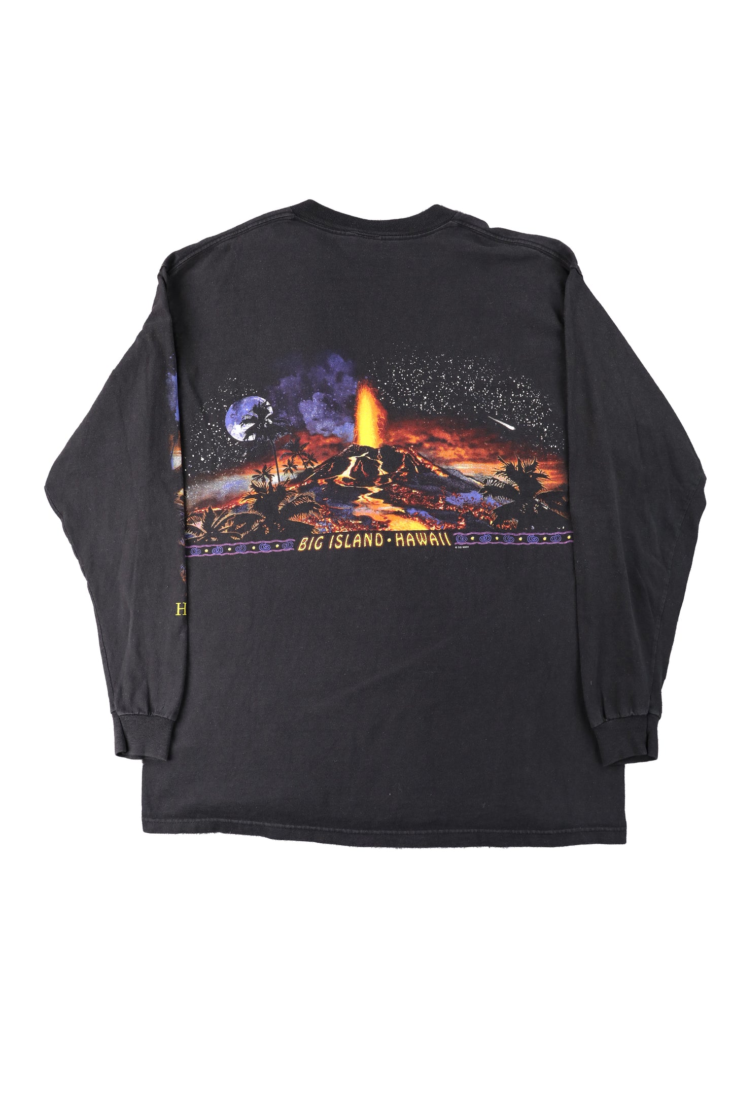 90's Hawaii Volcano Graphic Long Sleeve tee