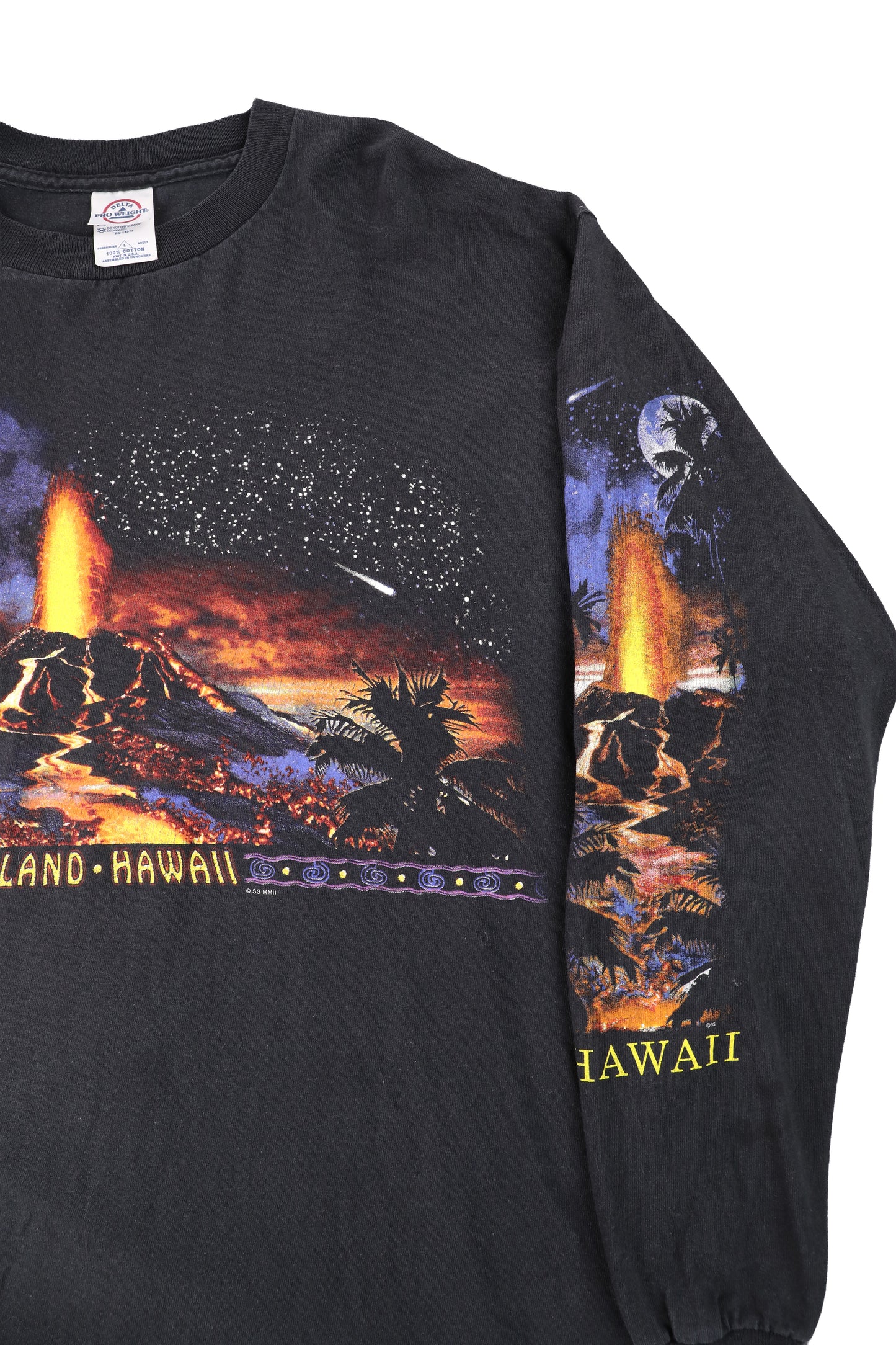 90's Hawaii Volcano Graphic Long Sleeve tee