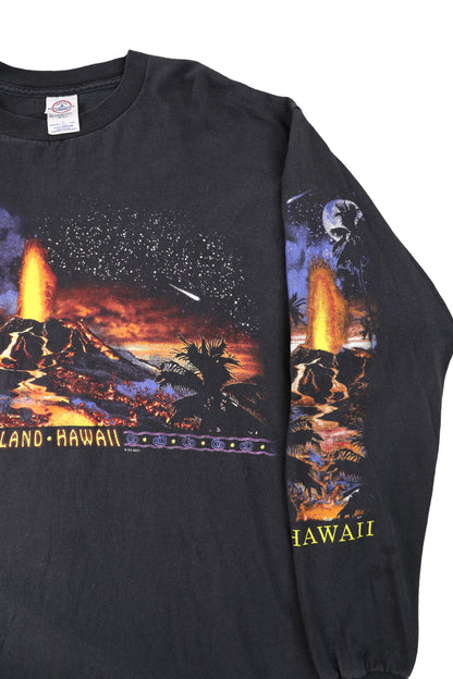 90's Hawaii Volcano Graphic Long Sleeve tee