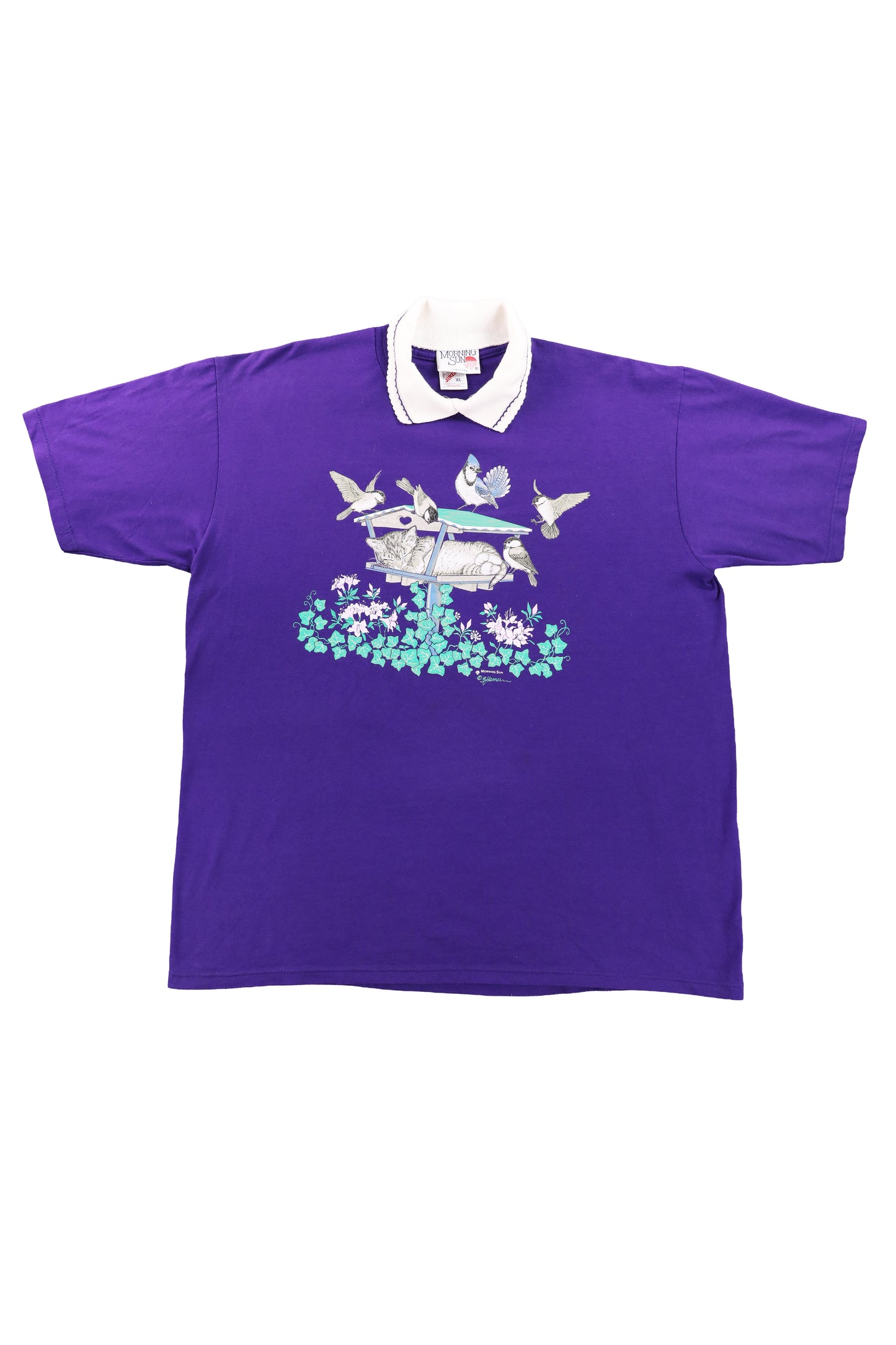 90's Morning Sun Purple Collared Tee