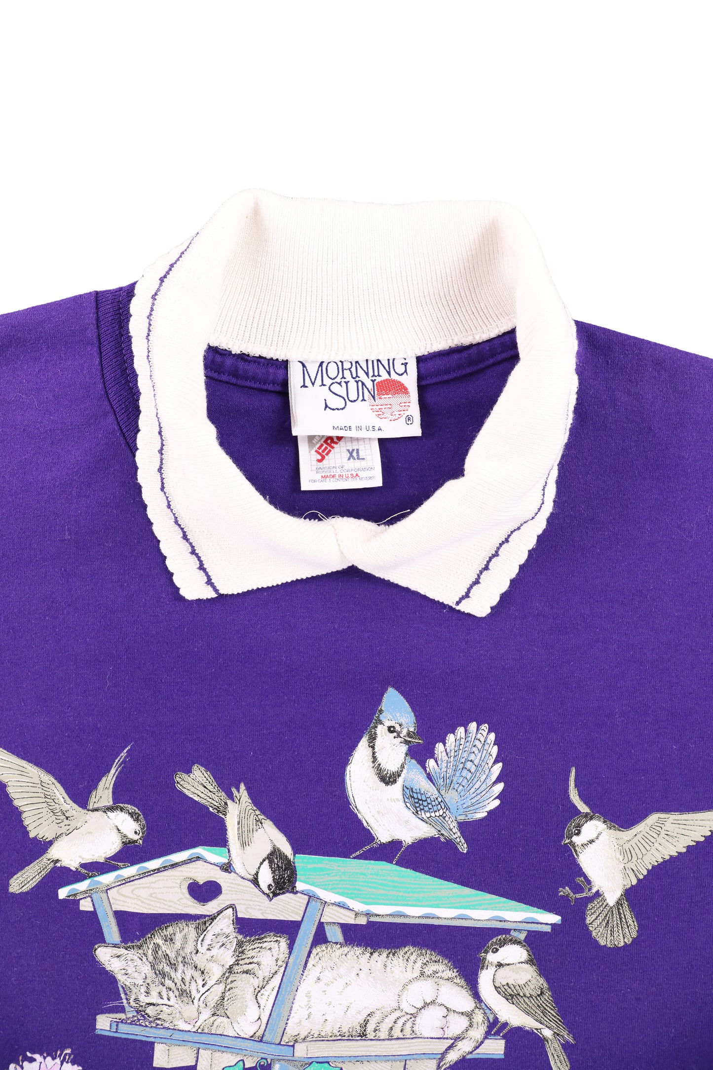 90's Morning Sun Purple Collared Tee