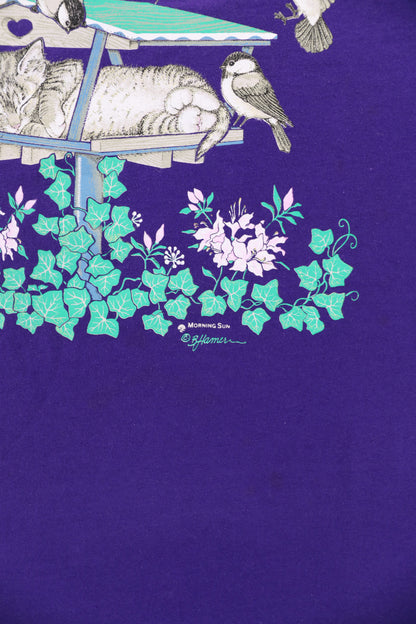90's Morning Sun Purple Collared Tee