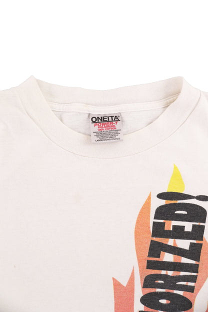 90's "VECTORIZED" White Graphic Tee