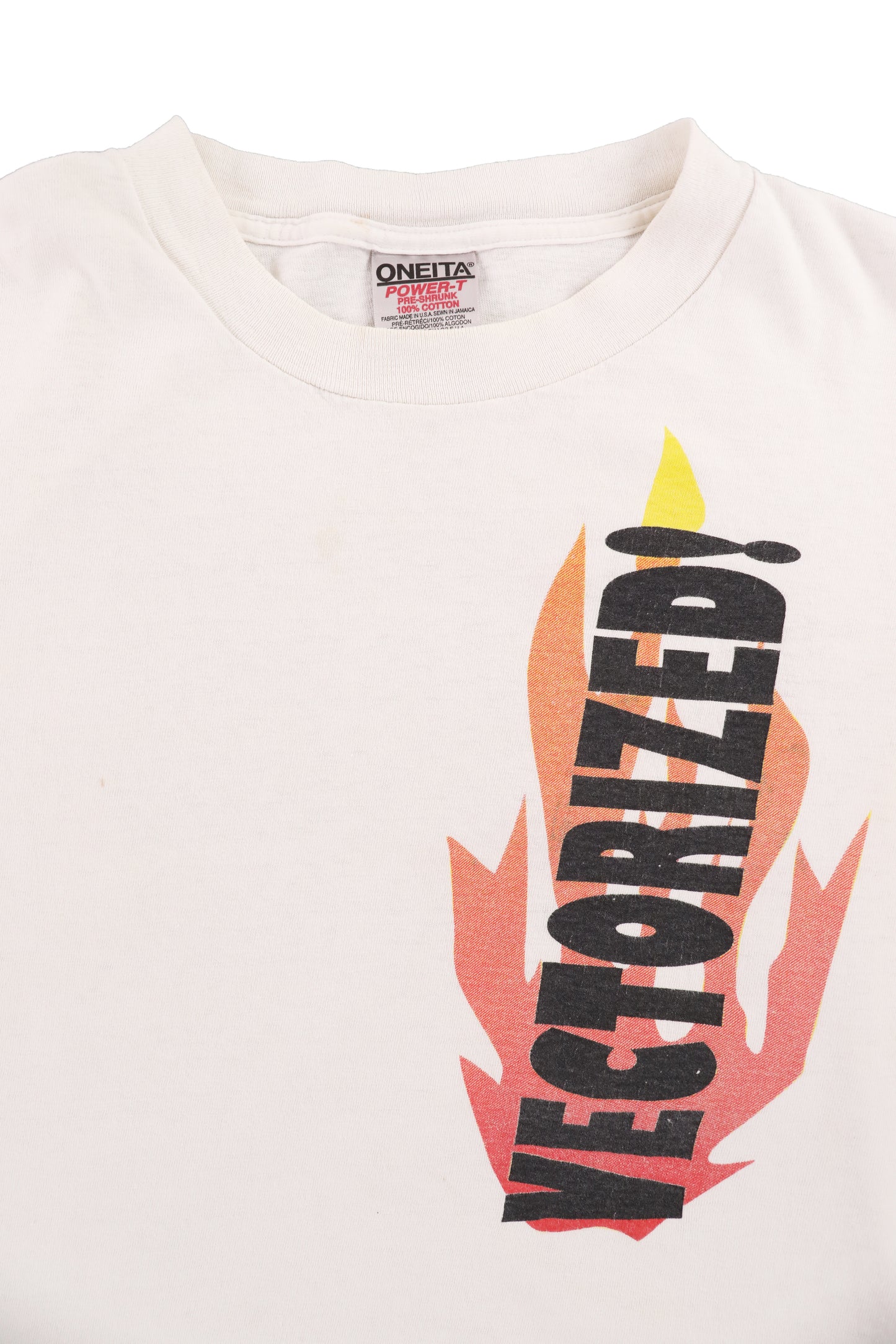 90's "VECTORIZED" White Graphic Tee