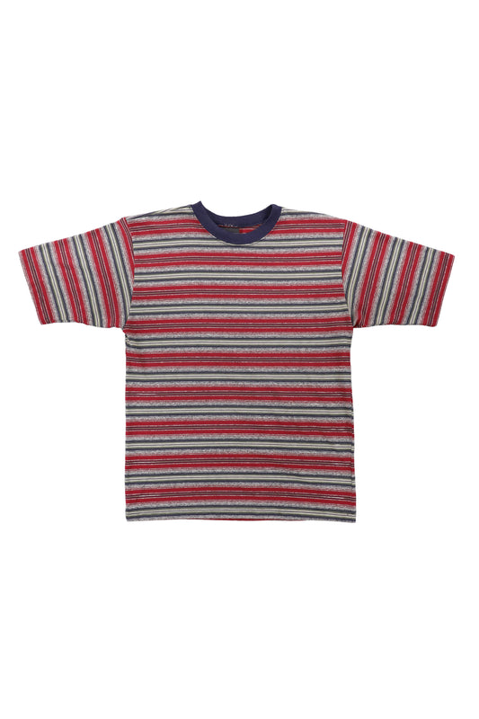 Vintage Bugle Boy Multi-stripe Patterned Tee