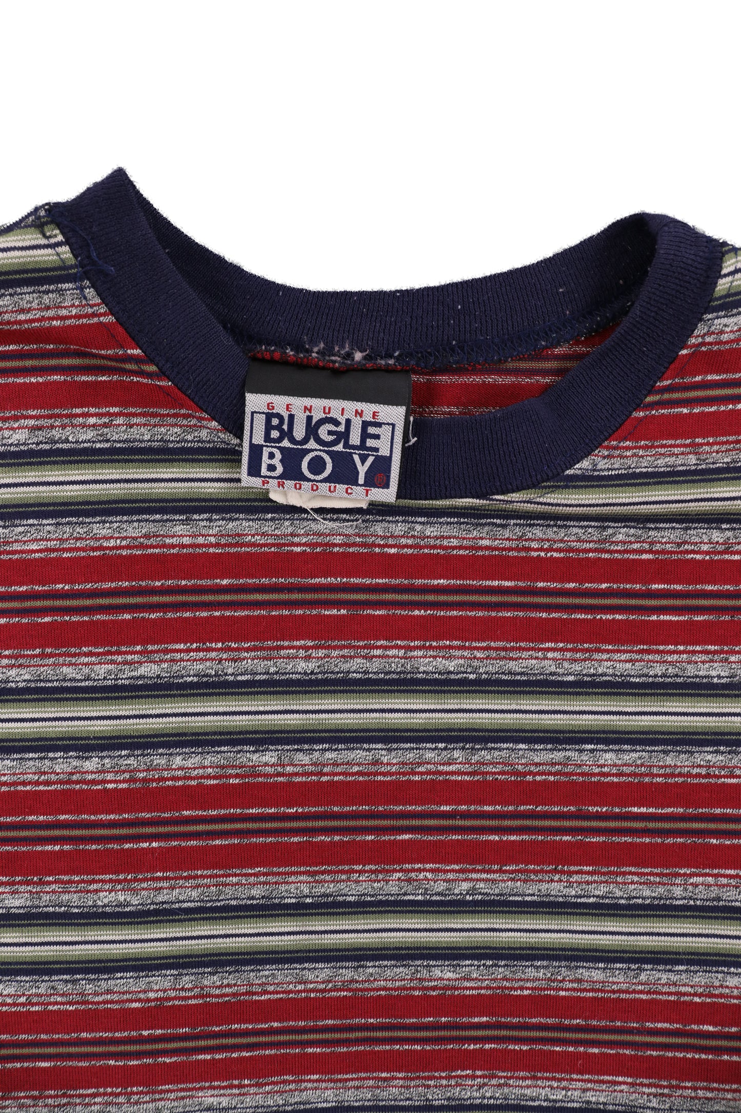 Vintage Bugle Boy Multi-stripe Patterned Tee
