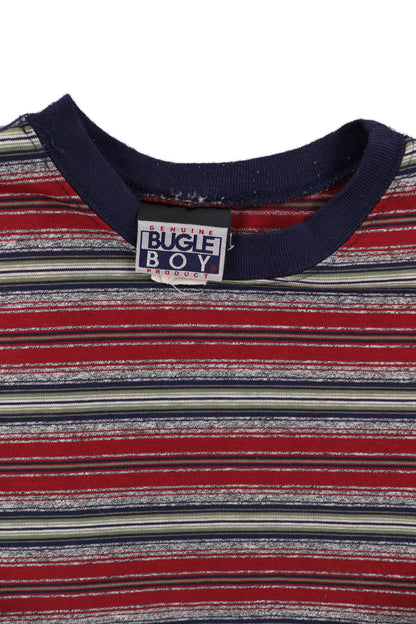 Vintage Bugle Boy Multi-stripe Patterned Tee