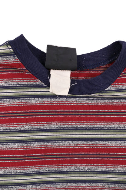 Vintage Bugle Boy Multi-stripe Patterned Tee
