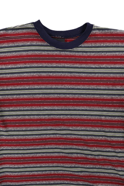 Vintage Bugle Boy Multi-stripe Patterned Tee