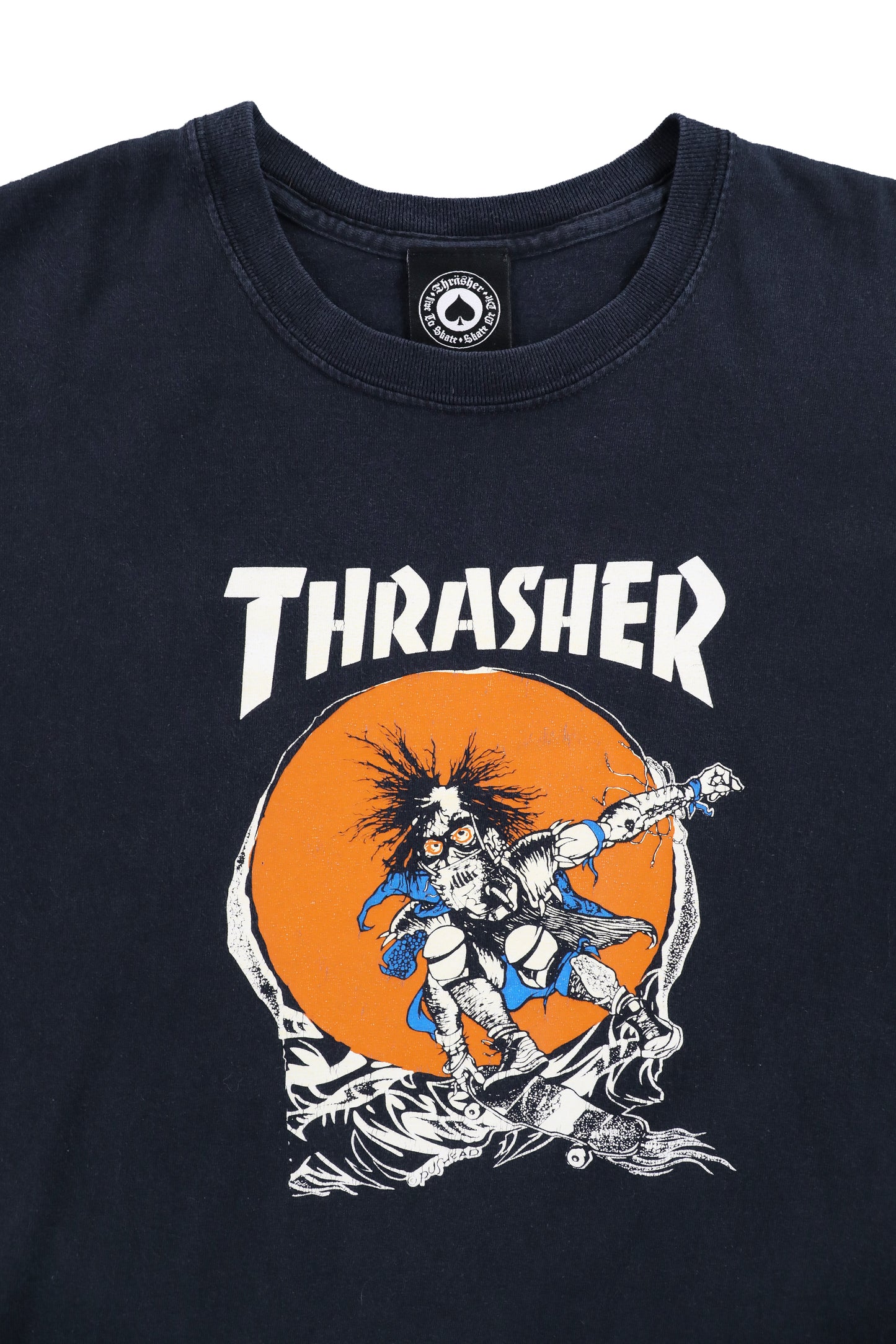 Vintage Thrasher Magazine Skate Outlaw Graphic Tee
