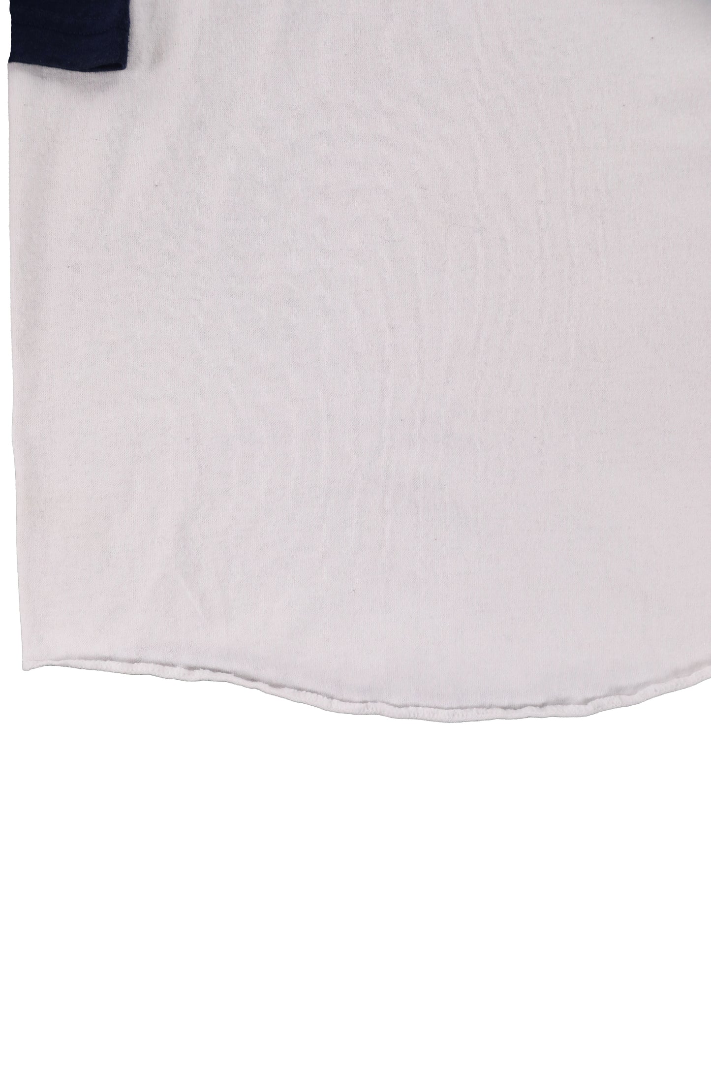 Softee White and Navy Raglan Tee