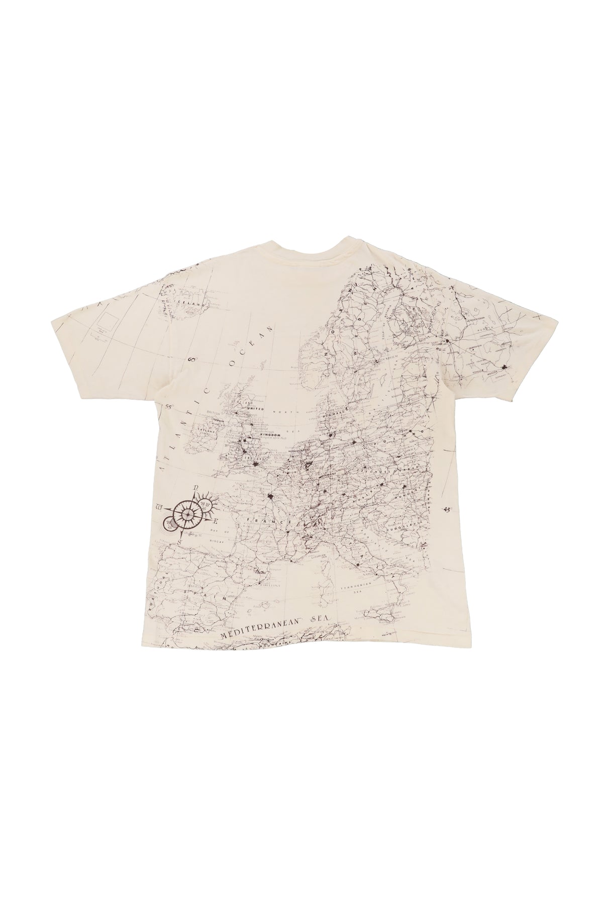 90's People to People Europe Map All Over Print Tee