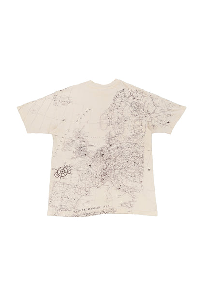 90's People to People Europe Map All Over Print Tee