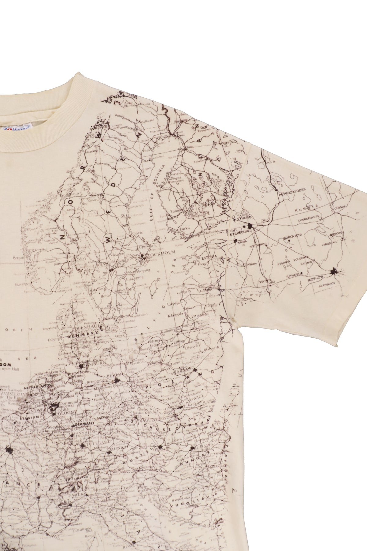 90's People to People Europe Map All Over Print Tee