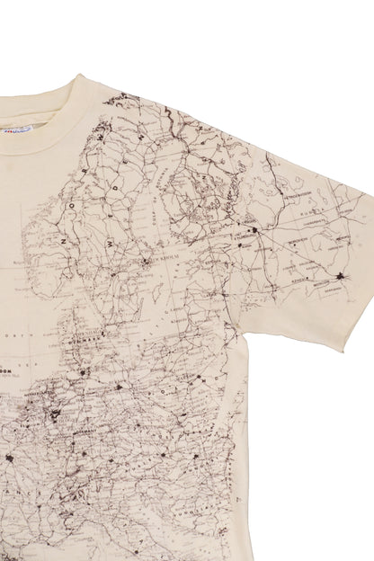 90's People to People Europe Map All Over Print Tee