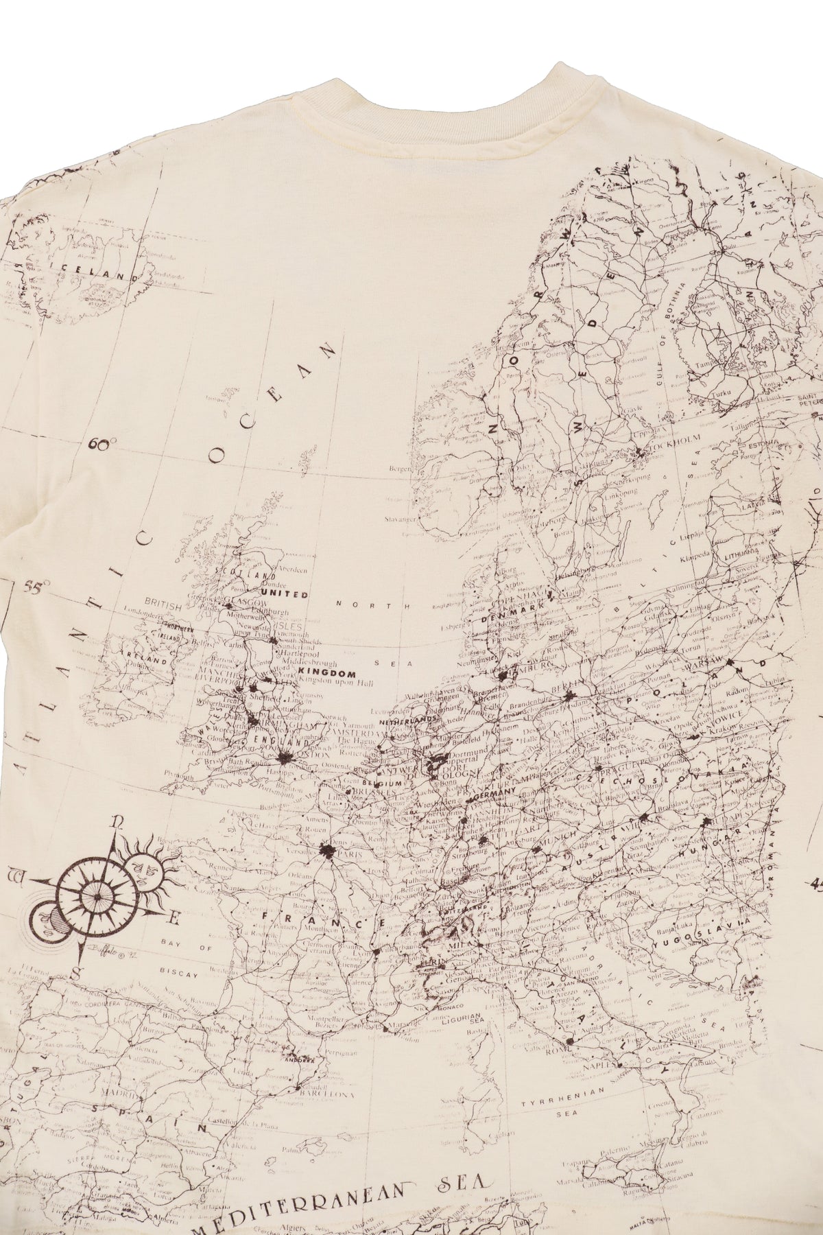 90's People to People Europe Map All Over Print Tee
