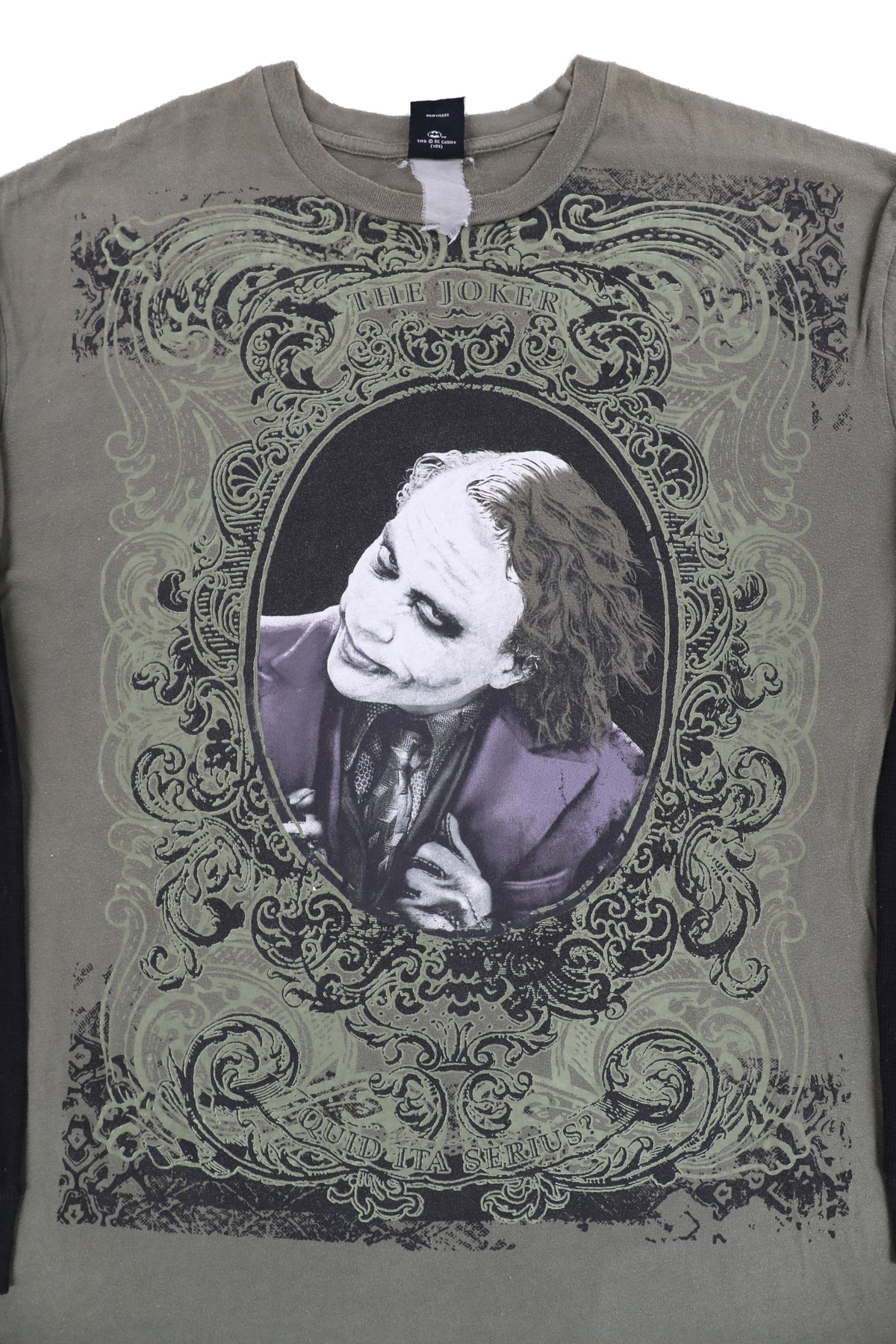 2009 DC Comics The Dark Knight "The Joker" Graphic Long Sleeve Thermo Tee