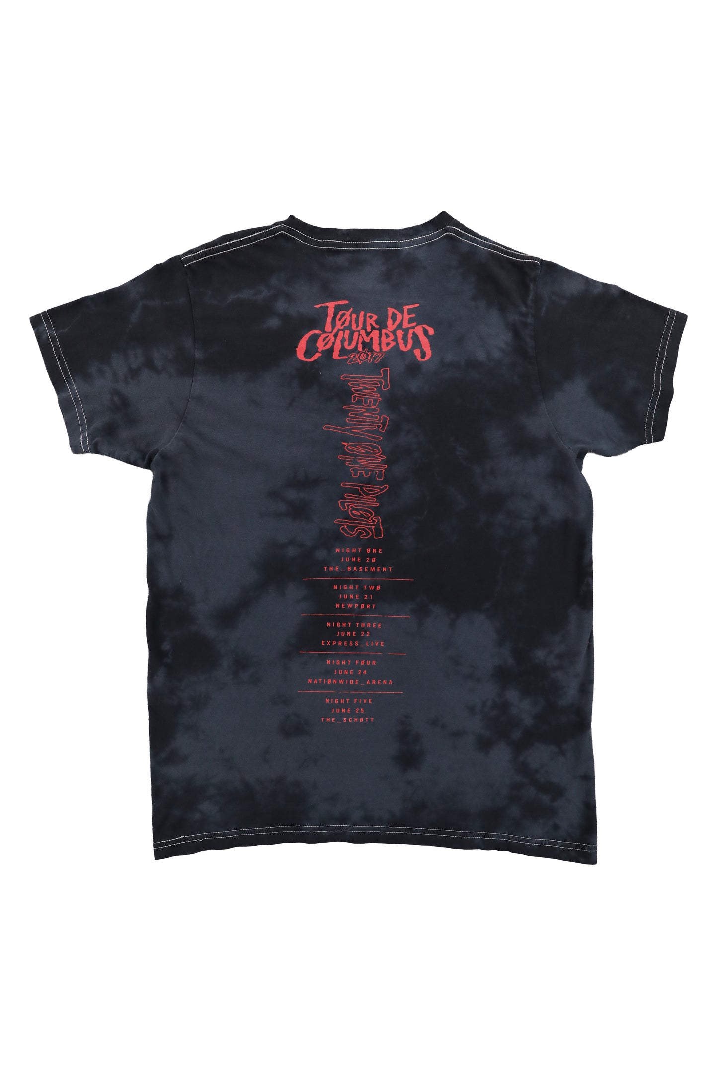 2017 Twenty One Pilots Tour De Columbus Tie-dye Concert Tee
