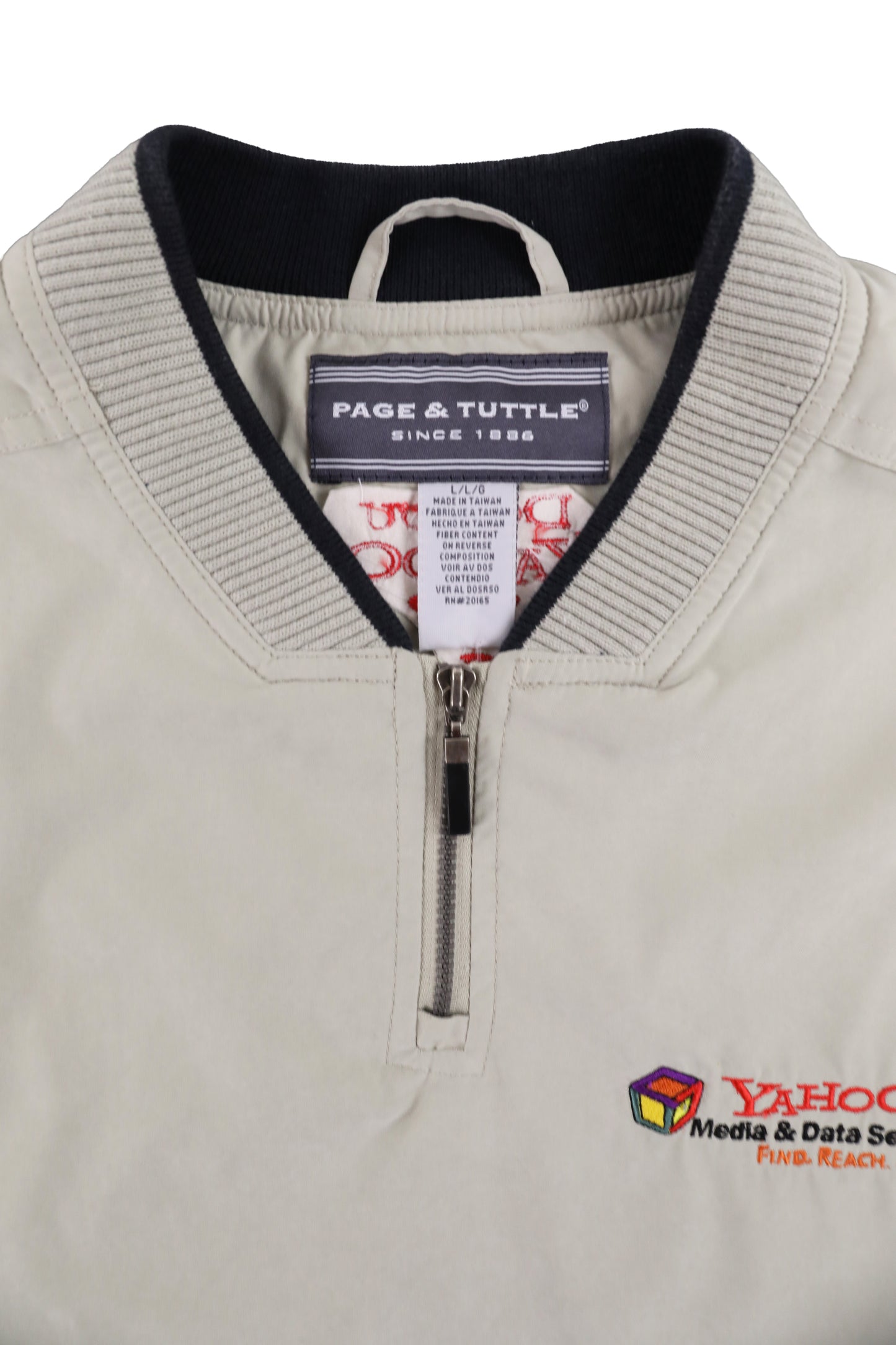 Yahoo! Media & Data Services Embroidered Logo Pullover Jacket