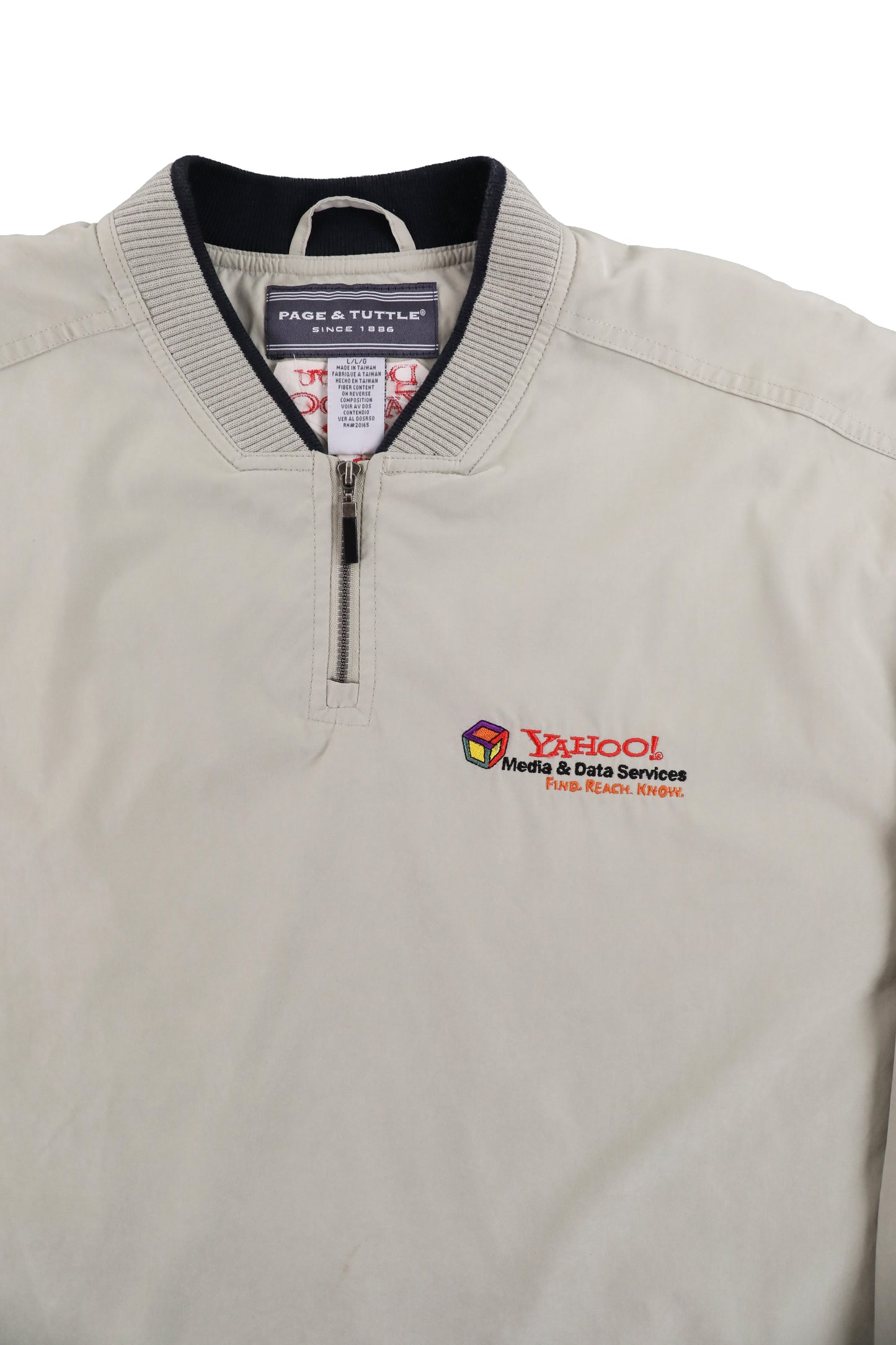Yahoo! Media & Data Services Embroidered Logo Pullover Jacket