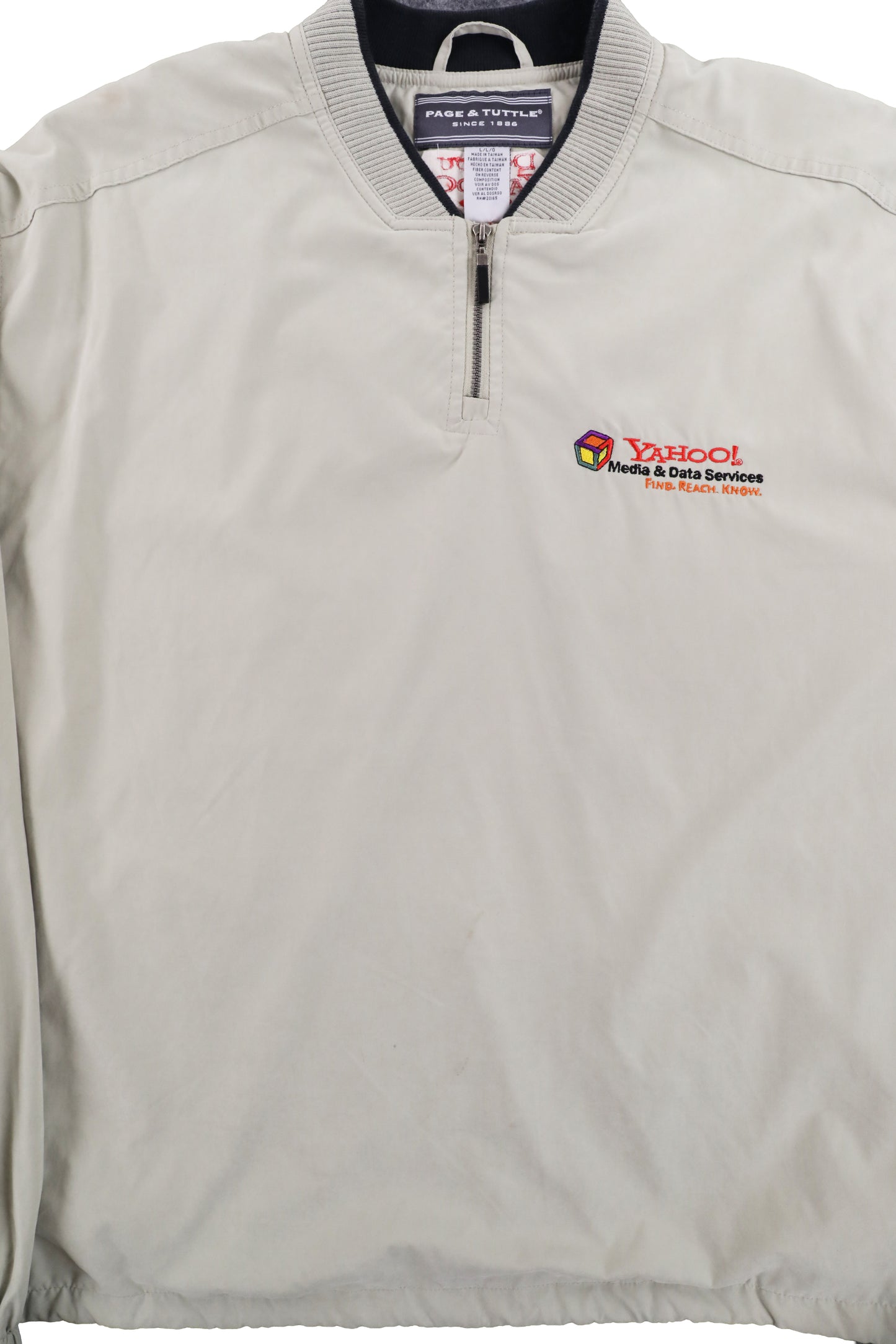 Yahoo! Media & Data Services Embroidered Logo Pullover Jacket