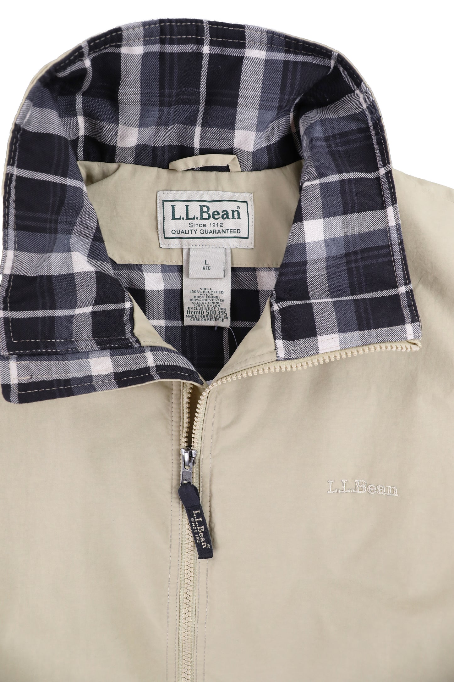 L.L. Bean Men's Khaki Warm-Up Jacket