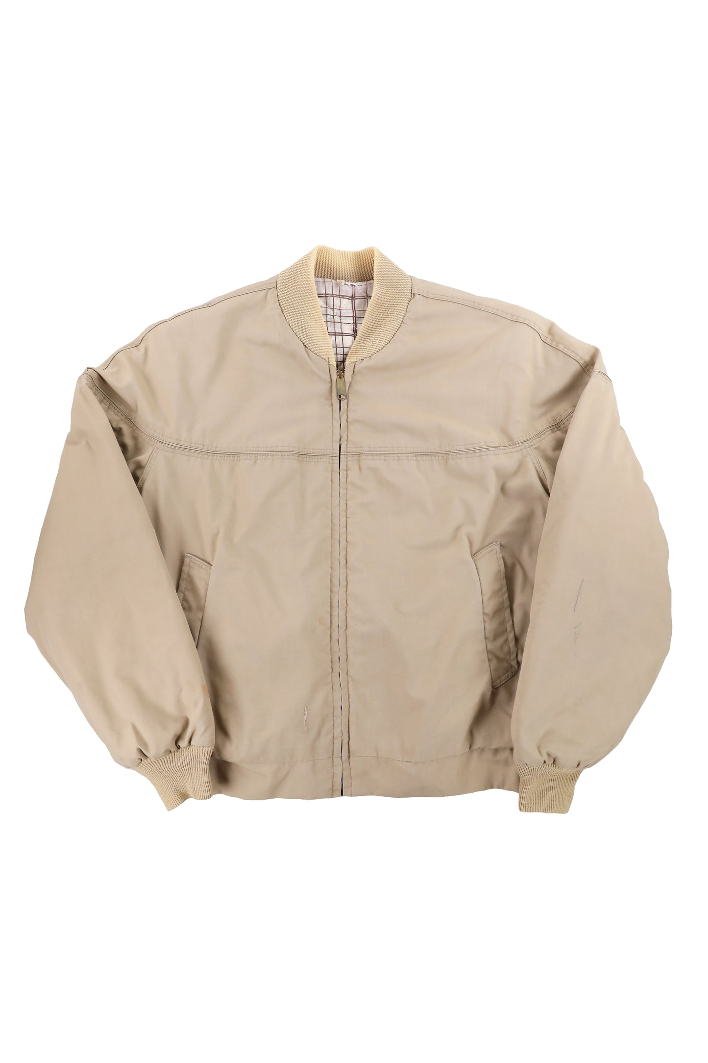 Vintage Dillard's Beige Bomber Jacket