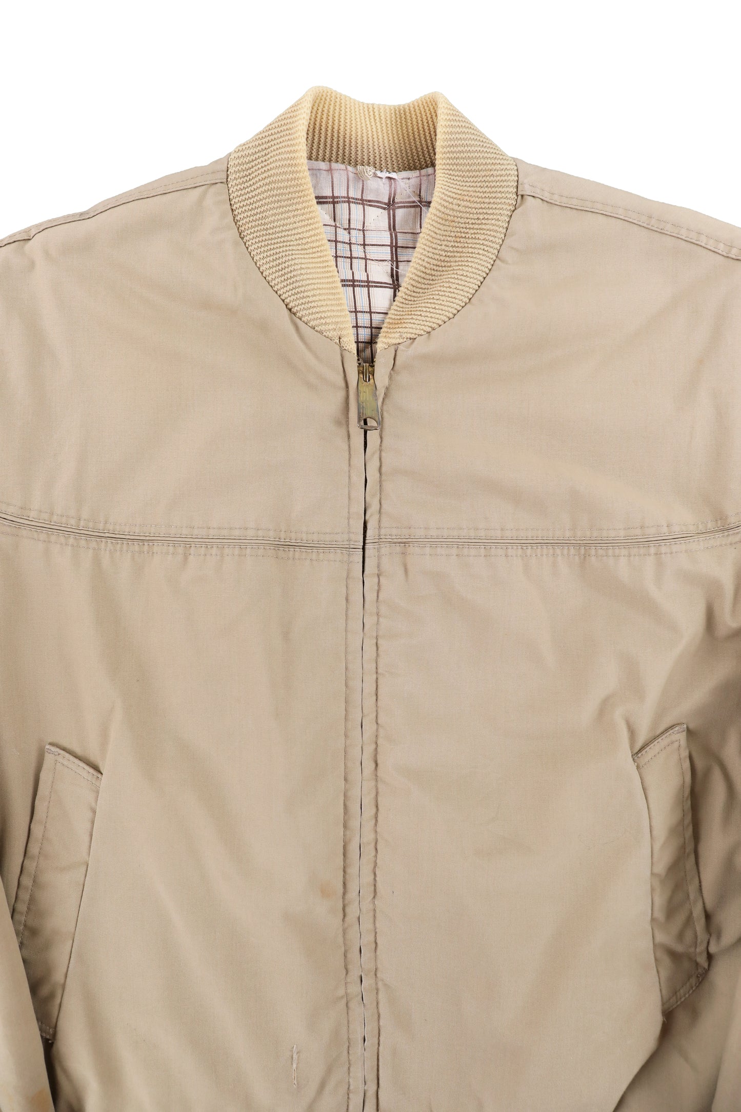 Vintage Dillard's Beige Bomber Jacket