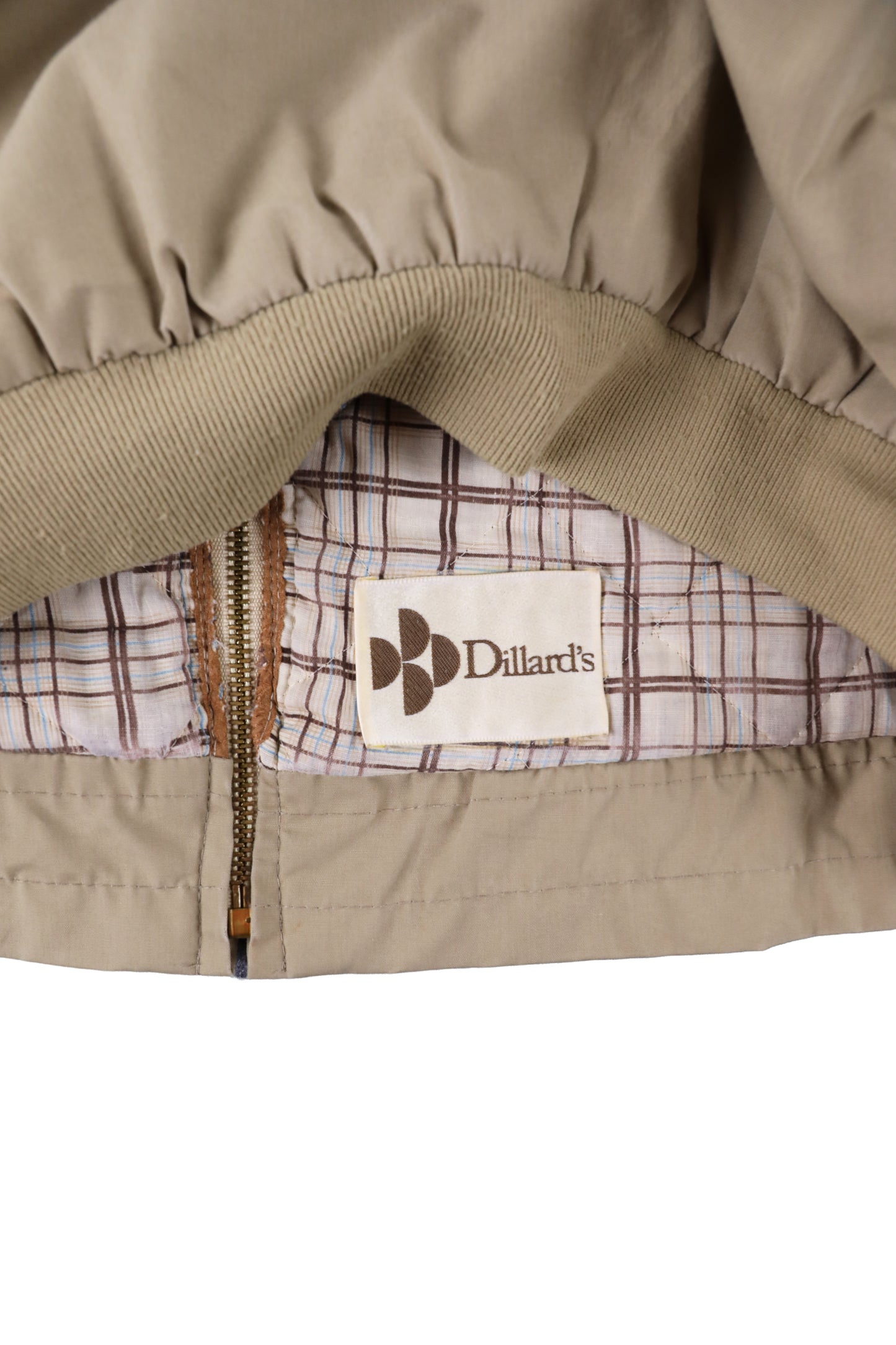 Vintage Dillard's Beige Bomber Jacket