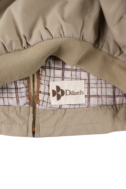 Vintage Dillard's Beige Bomber Jacket