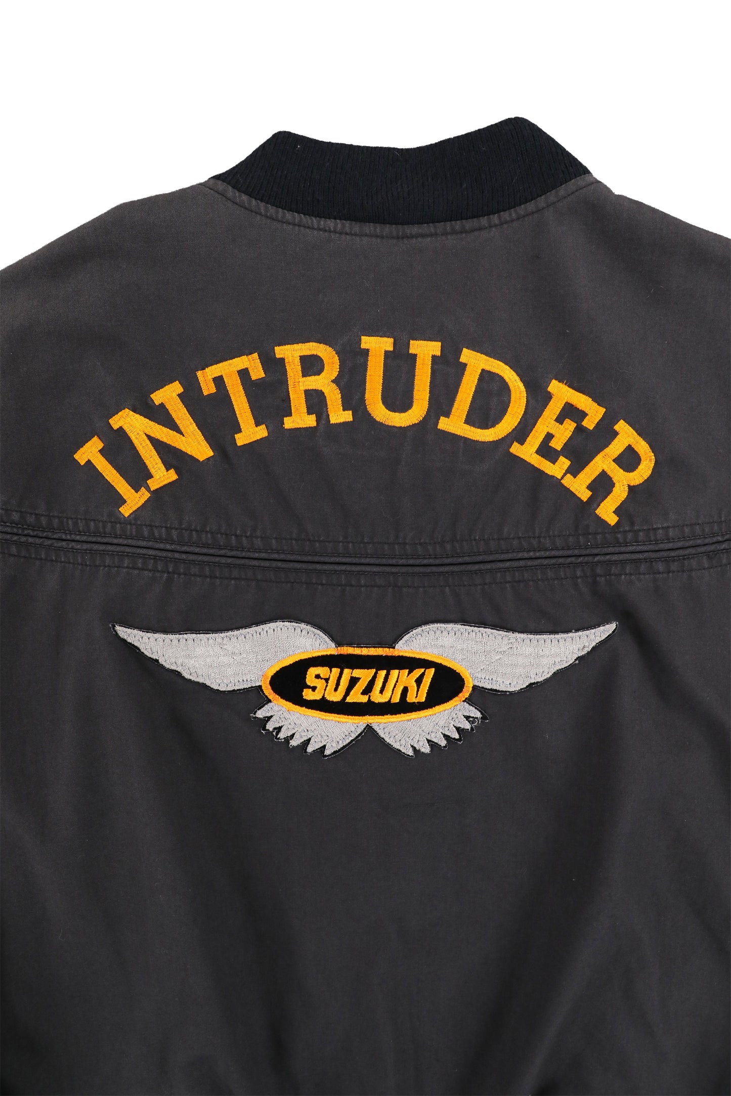 Vintage Black Eagle Patch Bomber Jacket