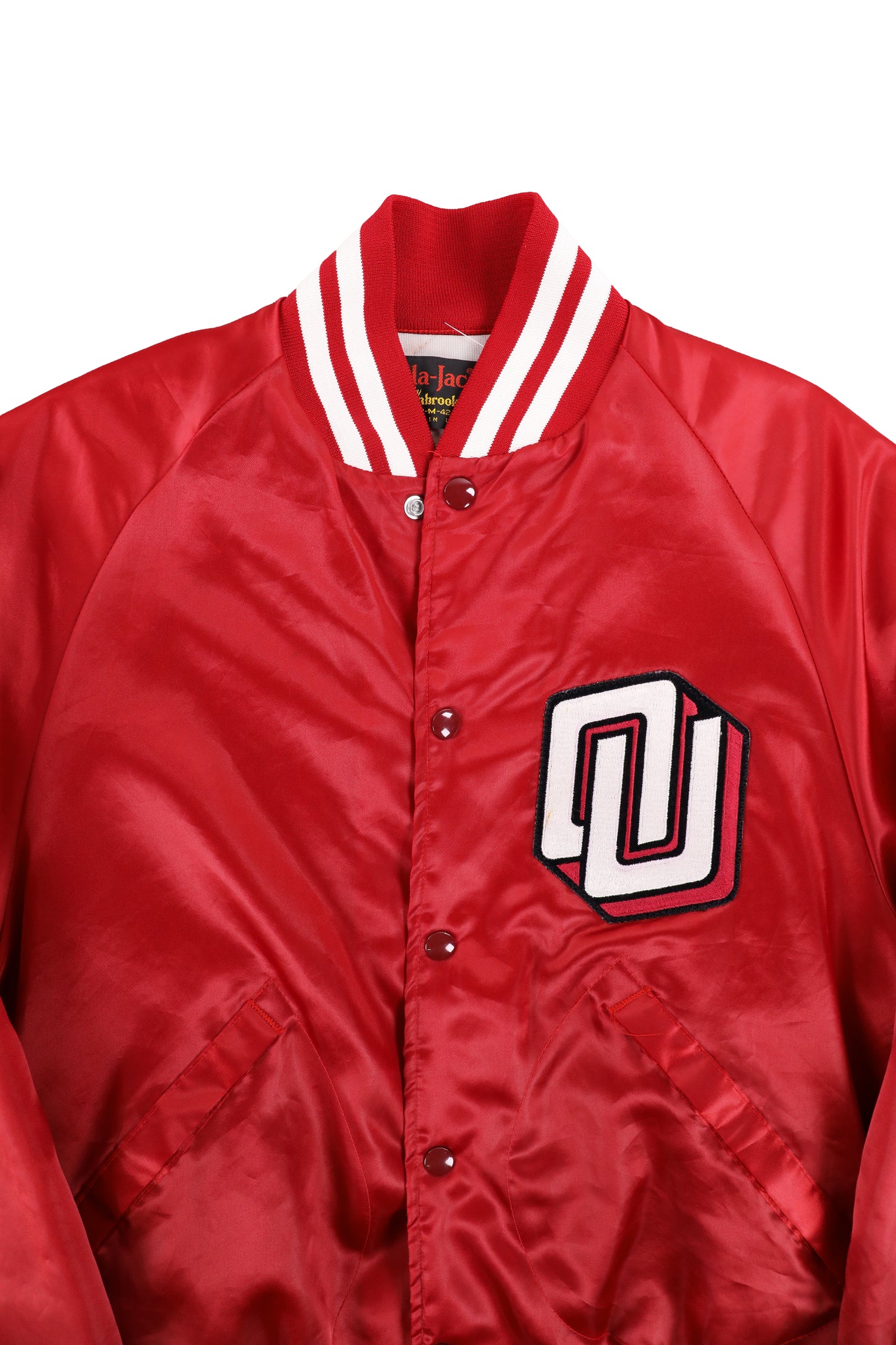 Oklahoma Sooners Red Satin Bomber Jacket