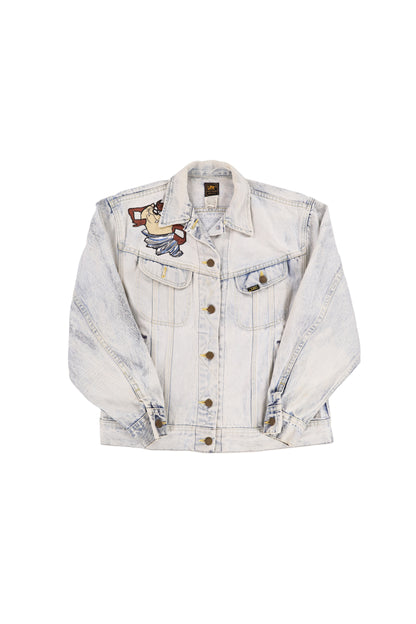 Vintage Lee x Looney Tunes Taz Light-acid-wash Denim Jacket