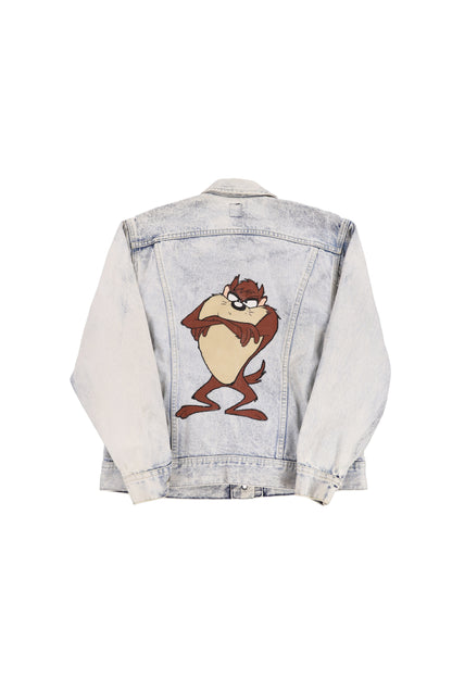 Vintage Lee x Looney Tunes Taz Light-acid-wash Denim Jacket