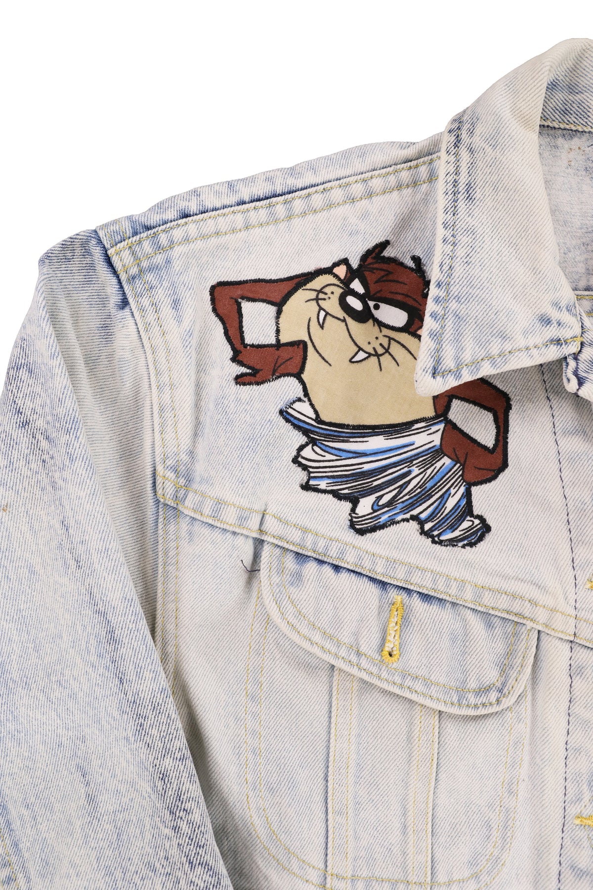 Vintage Lee x Looney Tunes Taz Light-acid-wash Denim Jacket