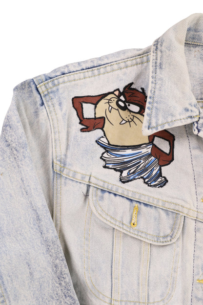 Vintage Lee x Looney Tunes Taz Light-acid-wash Denim Jacket