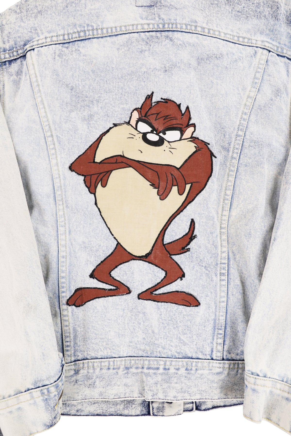 Vintage Lee x Looney Tunes Taz Light-acid-wash Denim Jacket