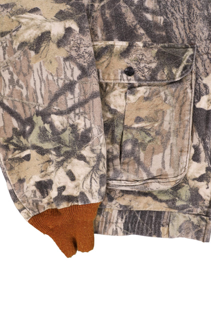 Vintage Mossy Oak Woodland Camouflage Hunting Jacket