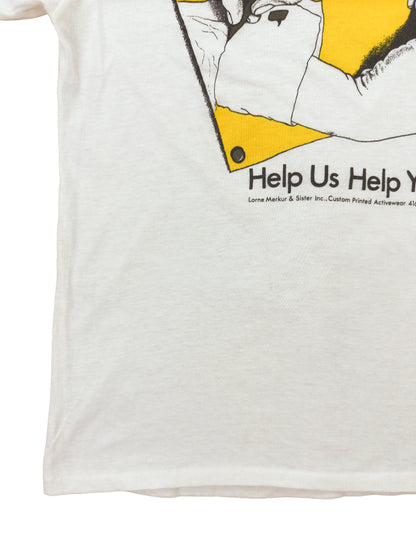 80's M.C Escher Help Us Help You Art Tee
