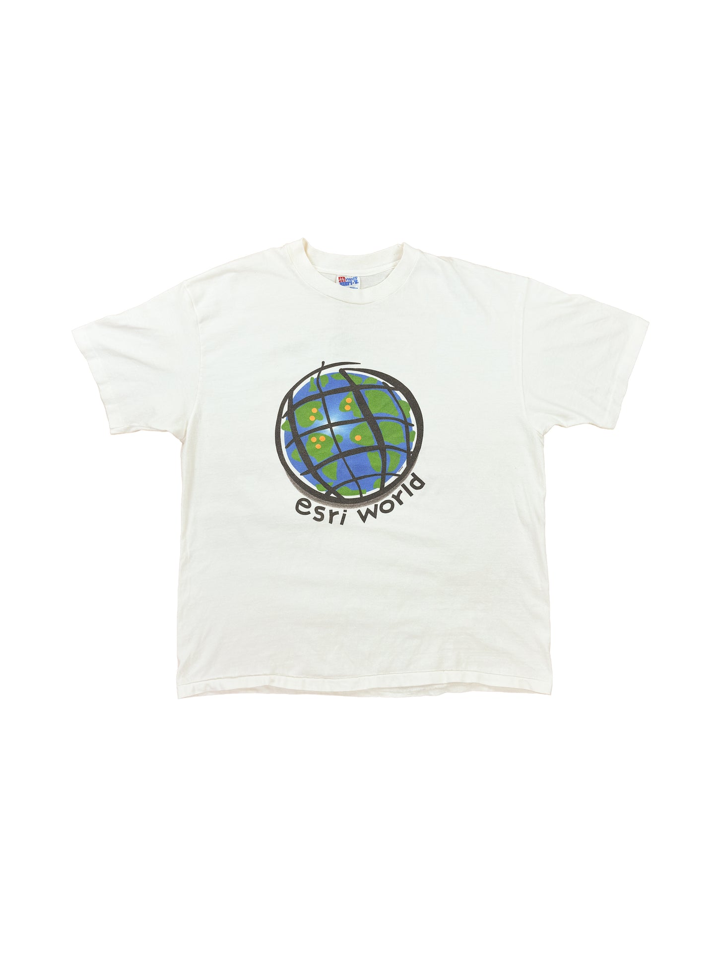 90's Esri World White Graphic Tee
