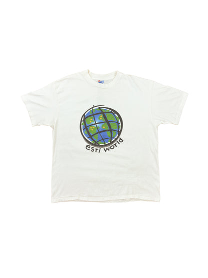 90's Esri World White Graphic Tee