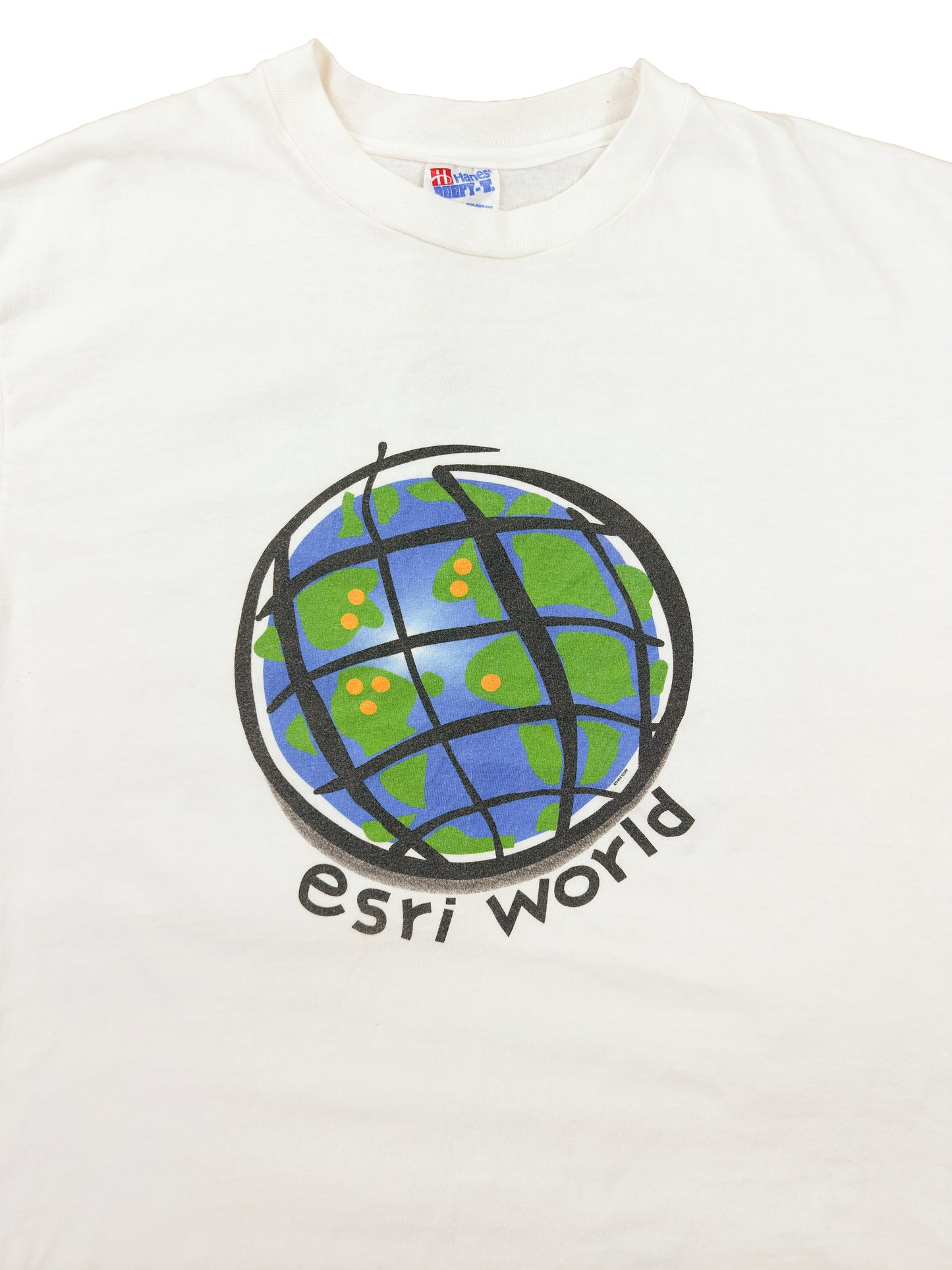 90's Esri World White Graphic Tee
