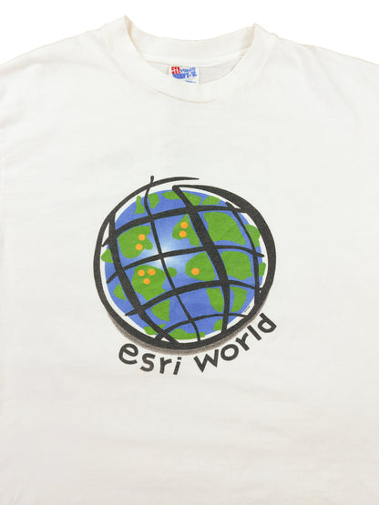 90's Esri World White Graphic Tee