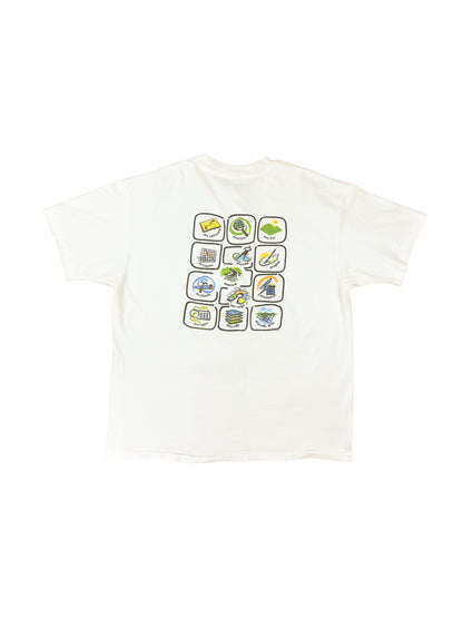 90's Esri World White Graphic Tee